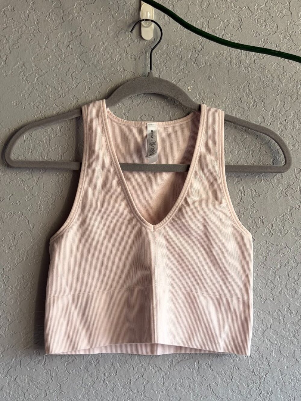 Pink Athleta Aurora Crop Rib Tank